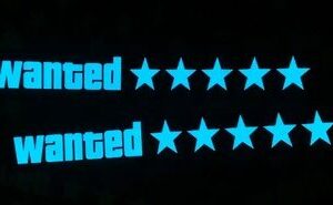 Electronic Sticker GTA Style Wanted Level